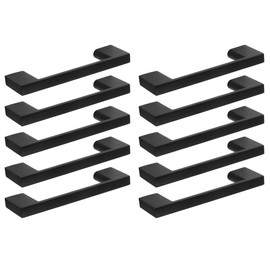 Design House 560706 Caster 3-Inch (76mm) Center Drawer Pulls Cabinet Handles, 3-3/4 10pk, Matte Black, 10 Pack