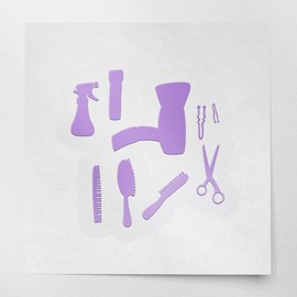 Decal Stickers of Elements (Lavender Purple) (Set of 2) Premium Waterproof Decal Stickers for Laptop Phone Accessory Helmet Car Window Mug Tuber Cup Door Wall Decoration - BICVER1c34431LA0124