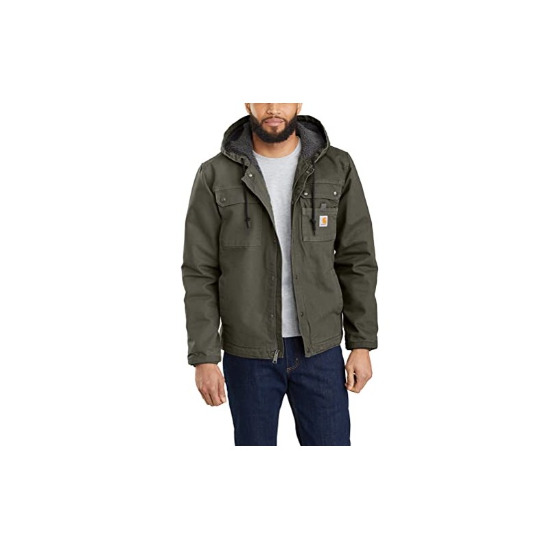 Carhartt Relaxed Fit Washed Duck Sherpa-Lined Utility Jacket