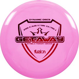 Dynamic Discs Fuzion Getaway | Stable Disc Golf Fairway Driver | Thrown by World Champions | Durable Frisbee Golf Disc | Great Control (Pink)…