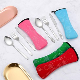 Portable Cutlery, Cutlery Kit Travel Cutlery Set Camping Cutlery Comfortable Handle
