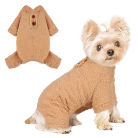 Dog Sweaters Winter Pajamas for Small Dogs Boy Girl Fleece Pet Clothes Outfit 4 Legs Jumpsuits for Chihuahua Yorkie Cat Apparel
