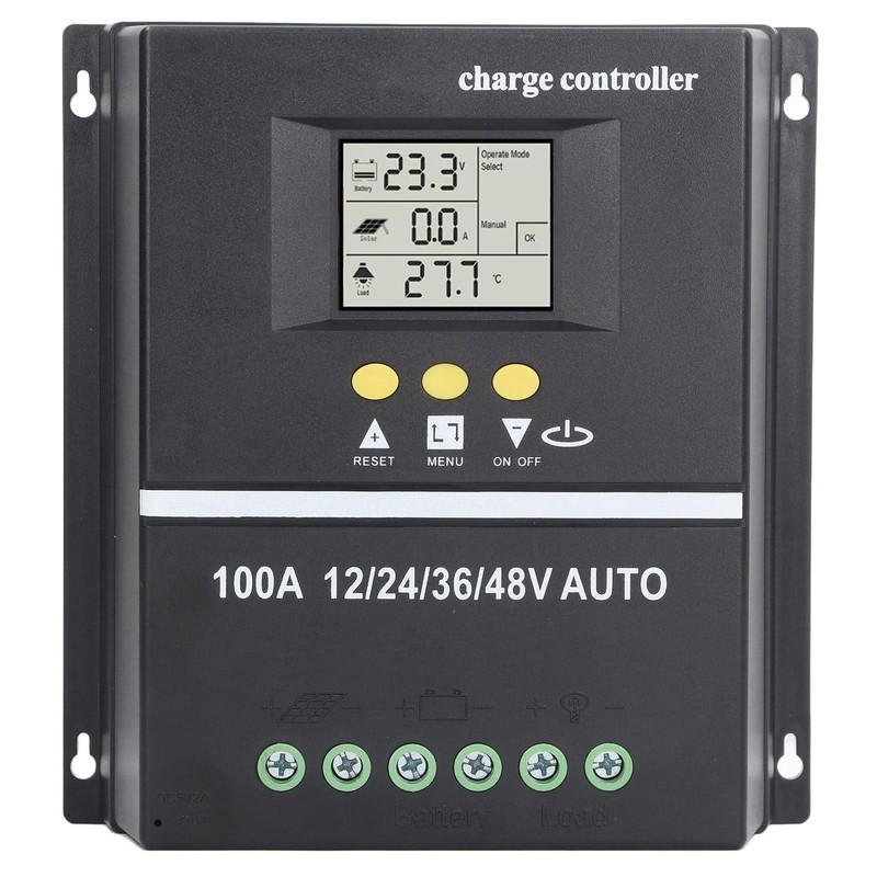 Jiawu MPPT Solar Charge Controller Dual USB Port Backlit LCD