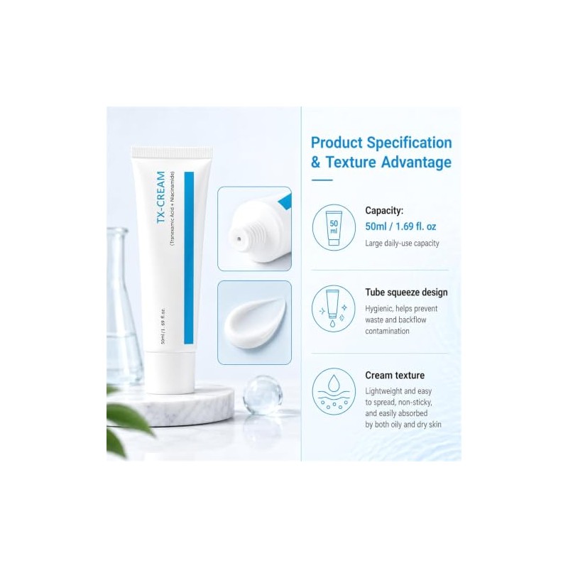 Crema Hidratante Facial Niacinamida y Arbutina para Manchas y Tono