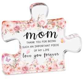 Gifts for Mom Stocking Stuffers for Women – Mom Acrylic Puzzle Piece Keepsake Unique Present for Christmas, Birthday, Mothers Day