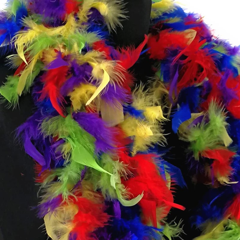 Luxury Multi-Coloured Feather Boa - 80g - 180cm
