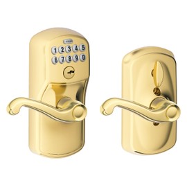 Schlage FE595 V PLY 505 FLA, Flex Lock, Bright Brass