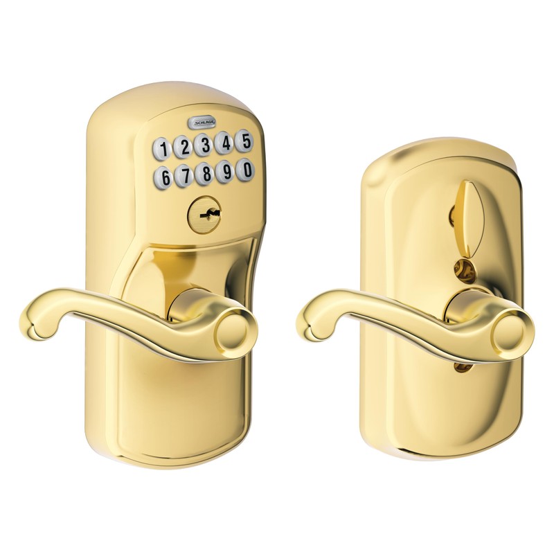 Schlage FE595 V PLY 505 FLA, Flex Lock, Bright Brass