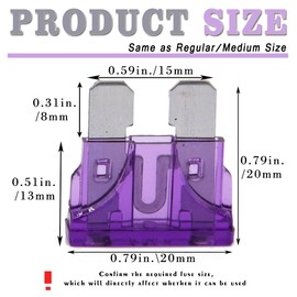 (20 pcs) 35 Amp Standard Blade Fuse, 35A Automotive Fuse for Car Truck