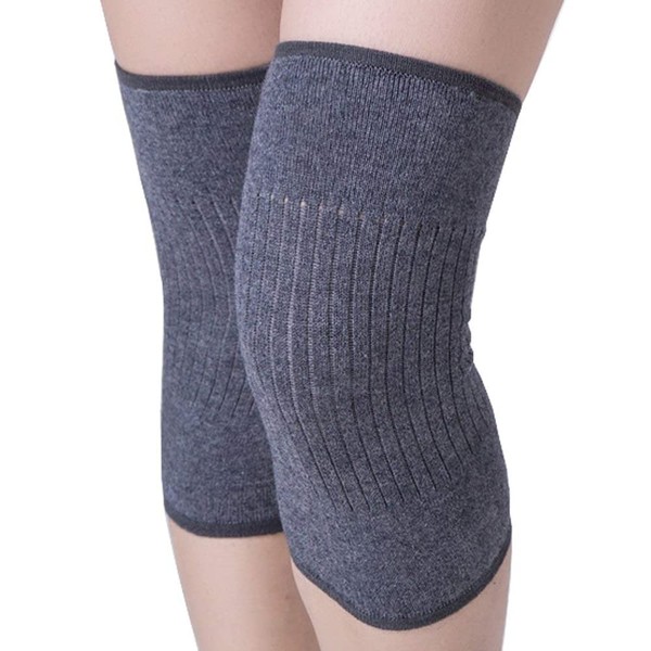1 Pair Cashmere Knee Warmers for Women Men Winter Warm Knee Pads Non-Slip Knee Support Elastic Knee Pads for Football Dancing Yoga Indoor Sports Thermal Knee Compression Sleeves for Women Men