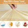 IBEQUEM Clear Round Fitted Vinyl Tablecloth with Elastic Edged, PVC