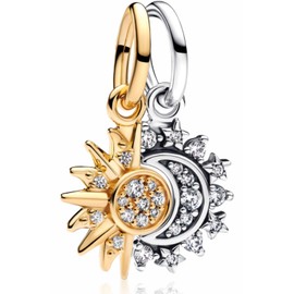 MSPOVOF Heart Christmas Animal Charms Bead for Bracelets and Necklaces S925 Sterling Silver Charms for Christmas Birthday Women Jewellery Gift, Cubic Zirconia