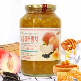 Apexy Korean Honey Peach Oolong Tea – Made with Real Fruit, No Artificial Colors – Premium Drink Base, Smoothies, Desserts, Cocktails, Yogurt, Spreads Made in KOREA 35.27oz (1kg). (Peach Oolong Tea)