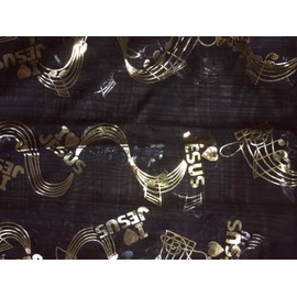 Pamper Yourself Now I love Jesus/Praise the Lord Theme scarf thin pretty scarf great for any outfit. Great for church and choir groups. (Black)