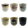 yaenoei Japanese Ceramic Tea Cups Set of 6, 6 oz