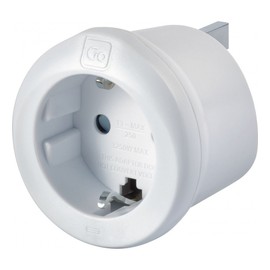 Go Travel Earthed EU to UK Adaptor - Compact European to UK Adapter (Ref 540)