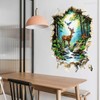 Upfirst Stag Deer with Evergreen Pines Wall Stickers