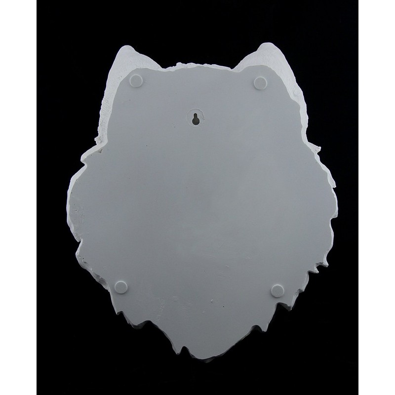Zeckos White Arctic Wolf Head Wall Mount Sculpture