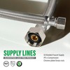 Everflow 27108-NL-2 Braided Faucet Connector 8" Long, 1/2" IPS Brass