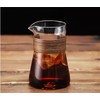 Bincoo 16oz Glass Coffee Carafe with Wood Heat-Resistant Layer, Coffee