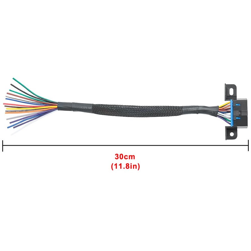 YAODHAOD OBD2 16Pin weiblich zu öffnen Kabel Flecht Dash Port