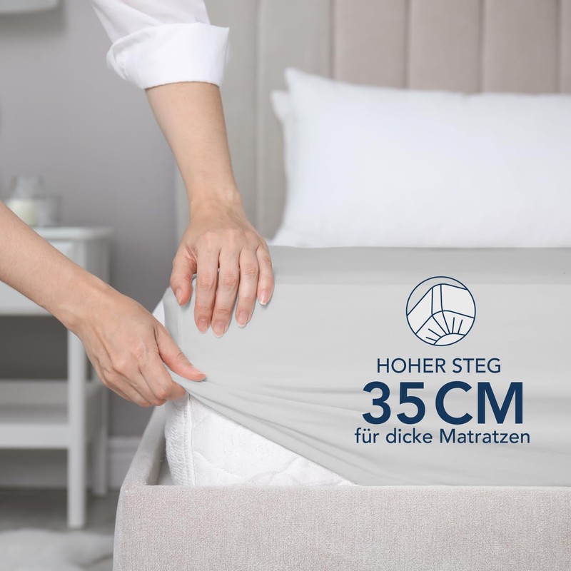Dreamzie Fitted Sheet, 160 x 200 cm, 35 cm Deep