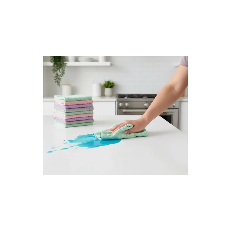 10 Trapos Secadores Cocina Felpa Sin Pelusa Super Absorbente