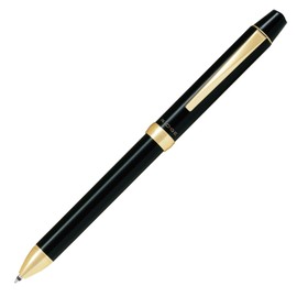Pilot BTHRT5SR-GLB Multifunction Writing Instrument, 3+1 Ridge, 3 Color Balls, 0.7mm, Black, Red, Blue, 0.5mm, Sharp, Gloss Black