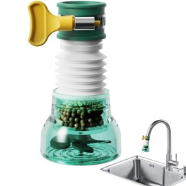 Filtro giratorio 360° para fregadero de cocina – Purificador de agua elimina cloro, metales pesados, sedimentos, con cartucho reemplazable y ahorro de agua (1)