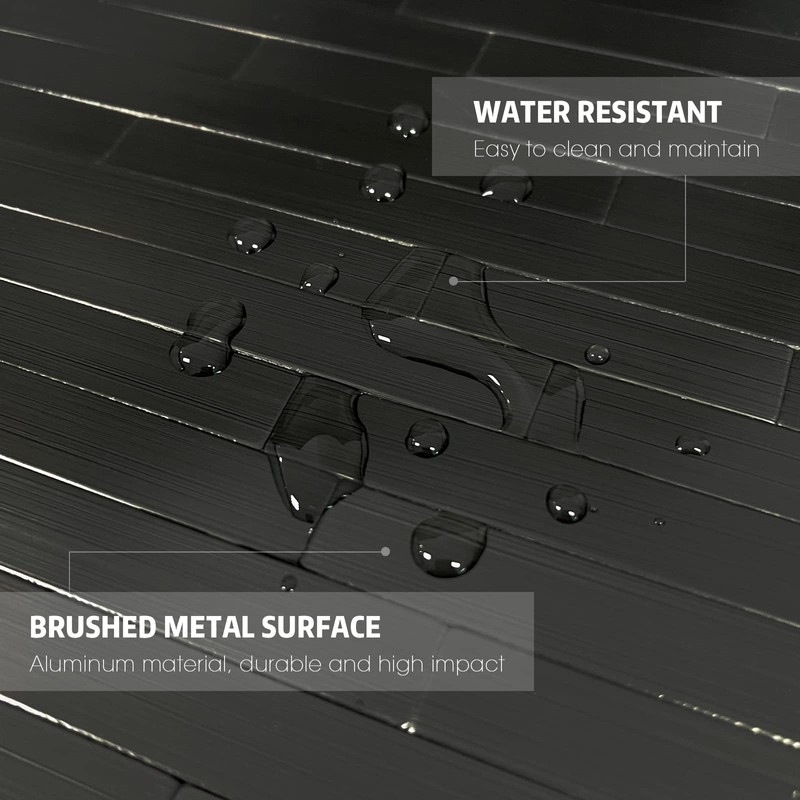 Black Peel and Stick Backsplash Linear Subway Tile, Self Stick