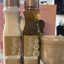 Milagro Pack x3 Herbal Shampoo, Acondicionador & Mascarilla - Herbal Shampoo for Hydration, Skin Care & Hair Growth Conditioner Haircare