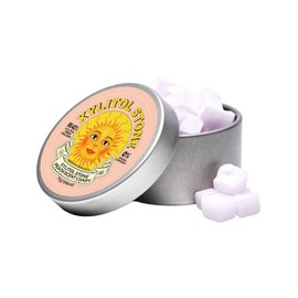 Xylitol Stone Sugar Free Candy - Vegan & Keto Friendly Unique Hard Candy - 100% Natural Flavor Candies - Gluten Free & Non-GMO Breath Freshener Low Calorie Mints - Pack of 1 (Peach)