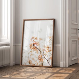 24x36 Poster Frame, USA-Sourced Natural Walnut Wood Picture Collage Frame with HD Tempered Glass, Modern Simple 24 x 36 Wooden Photo Frame Matted to 20x30, Vertical & Horizontal Wall Hanging Display