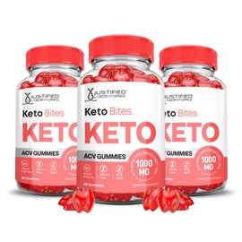 Justified Laboratories (3 Pack Keto Bites Keto ACV Gummies Advanced Formula 1000MG Keto Formulated with Pomegranate Beet Juice Powder B12 Vegan Non GMO 180 Gummys