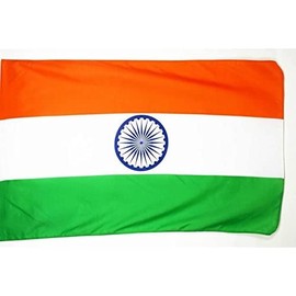 India Flag 5' x 8' for a pole - Indian flags 150 x 250 cm - Banner 3x8 ft with hole - AZ FLAG