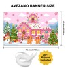 Avezano Gingerbread House Party Decorations Pink Gingerbread House Backdrop Banner