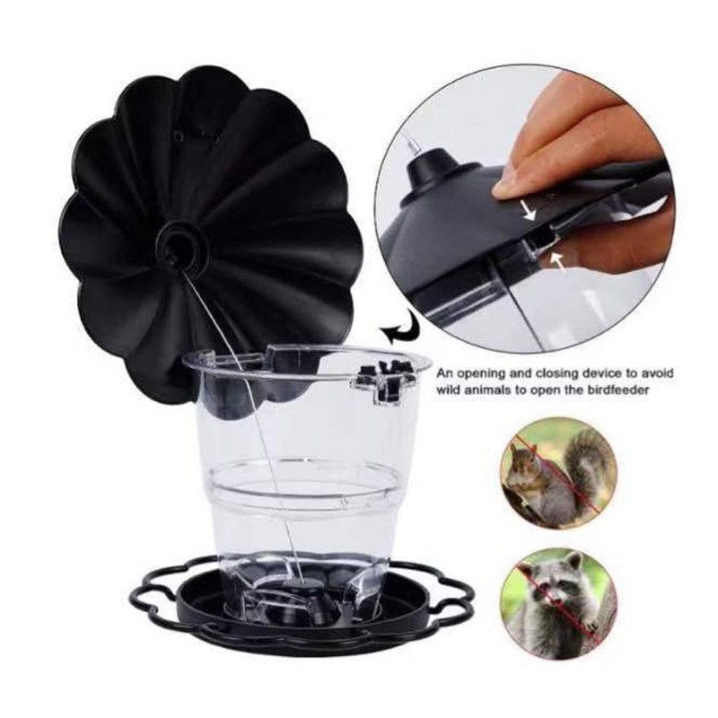 Hanging Bird Feeder with Stand, Weatherproof, Hanging Bird Feeder, High
