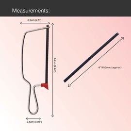 Compact Mini Hacksaw & Junior Hack Saw Set – Simple Blade Replacement – Standard Blade Sizes – Fine Tooth Cutting Blade for Cutting Plastic & Wood, Perfect for DIY & Craft Projects (Single Hacksaw)