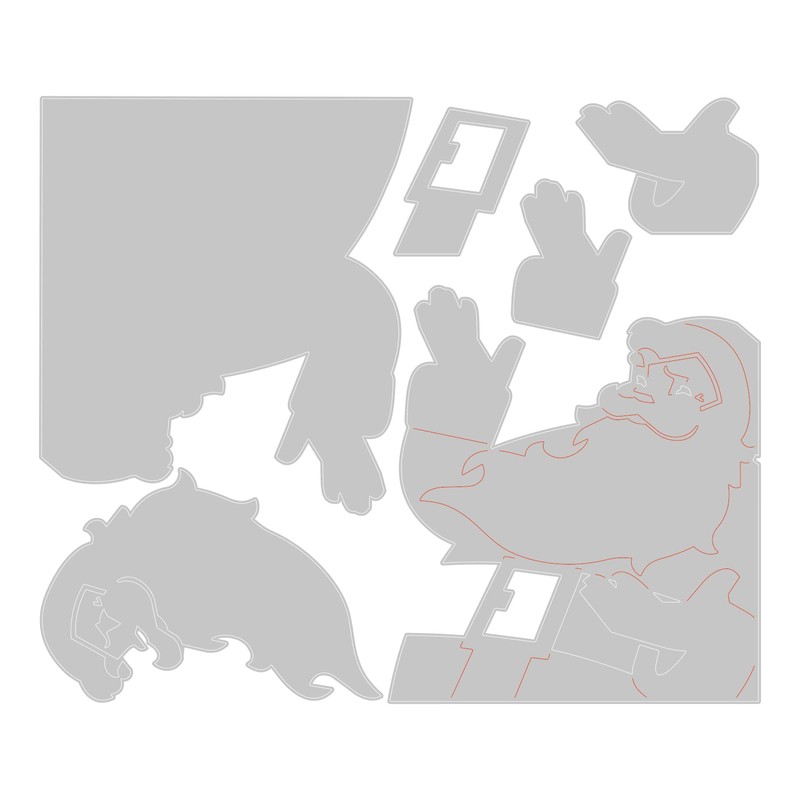 Sizzix Thinlits Die Set 6PK Retro Santa by Tim Holtz