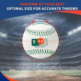 KuiBonu Leather Weighted Baseball, 3 Pack Weighted Balls for Baseball Velocity and Strength Training, Textured Finish for Improved Grip(6, 9, 12oz)