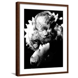ART.COM Wall Photo Beauty and the Beast, (aka 'Belle Et La Bête, La'), Josette Day, Jean Marais, 1946 on Brown Frame, 23" x 29"