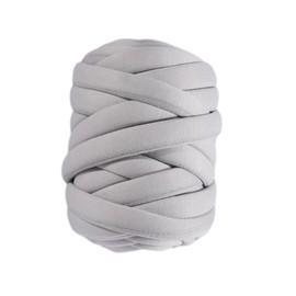 Colcolo 0.55lbs Chunky Yarn Bulky Yarn Thick Hand Knitting Tube Yarn Giant Yarn for Arm Knit Pet House Handmade Blanket Crocheting DIY Throw Pillow, Light Gray