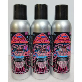 Smoke Odor Exterminator 198 gm/ 7 oz Large Spray Magic Mushroom 7oz Can 3 Pack., Assorted