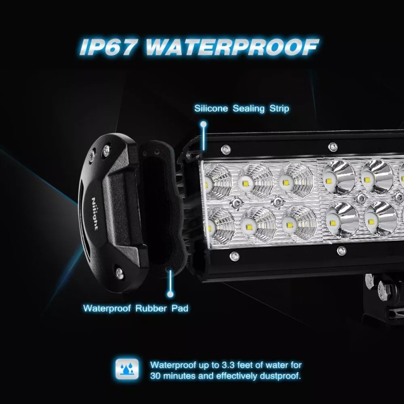 Nilight 17 in 108W LED Light Bar Spot Flood Combo