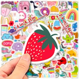 Stickers y Pegatinas de Vinilo 100 pack| Estampas Aesthetic de Fiesta| No Repetitivo para Botella de Agua, Laptop, Álbum | Pegatinas para Navidad, Regalo, Scrapbook| Calcomanias para Niñas y Mujeres