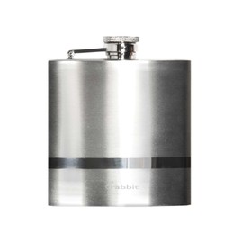 Rabbit Polished 6 Fl. Oz. Stainless Steel Pocket Flask, 18/8 Stainless Steel, Leak-Proof, Portable Hip Flask for Liquor - Discreet Alcohol Flask, Dishwasher Safe