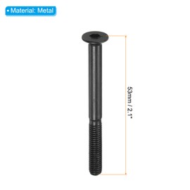PATIKIL Skateboard Hardware Kit, 2.1" Mounting Screws Hex Head Bolts Nuts Set with Spanner for Longboard Cruiser, Black