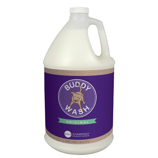 Buddy Wash Dog Shampoo & Conditioner for Dogs with Botanical Extracts and Aloe Vera, Lavender & Mint, Gallon Jug