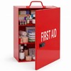 First Aid Cabinet with Combination Lock & Key 3 Shelf,Red