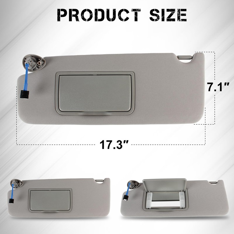 PEVAST Left & Right Sun Visor with Upgraded Bright LED